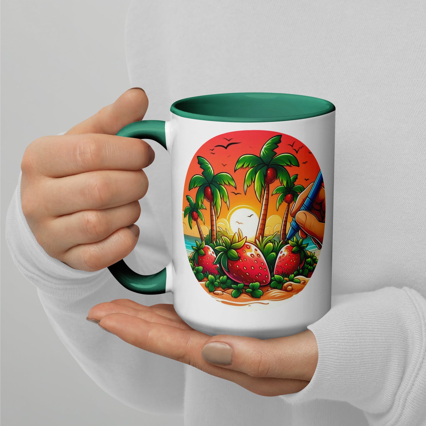 STRAWBERRY PALM TREES Florida Mug - Strawberry Mug Florida