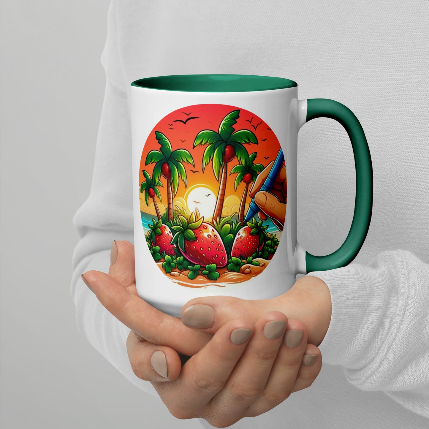 STRAWBERRY PALM TREES Florida Mug - Strawberry Mug Florida