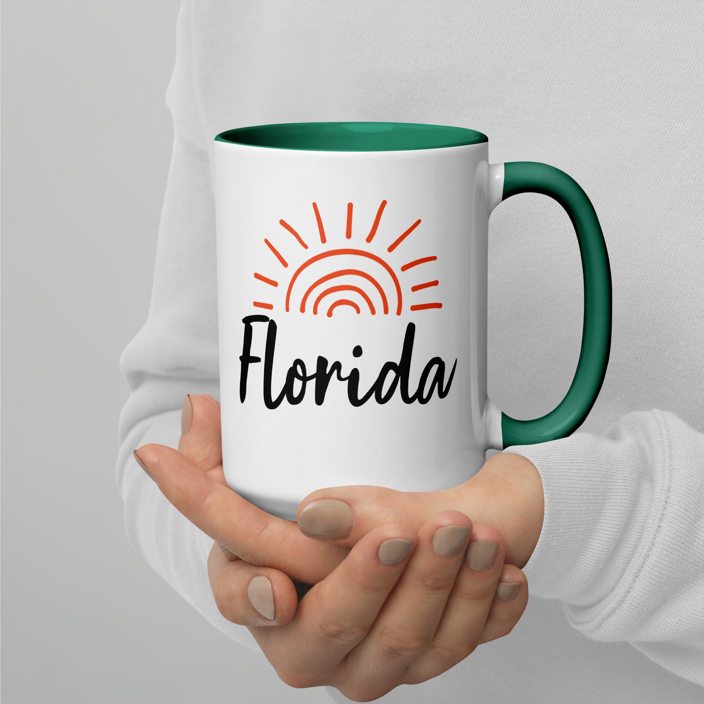 FLORIDA SUNSHINE Mug with Color Inside - Florida Sun Mugs