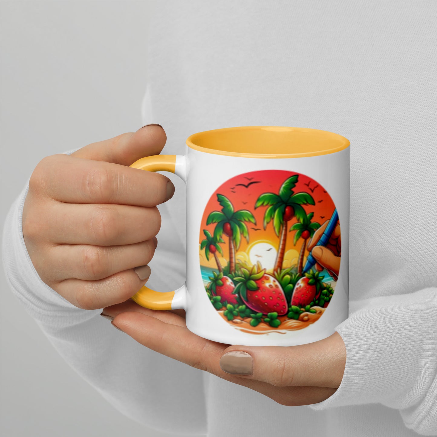 STRAWBERRY PALM TREES Florida Mug - Strawberry Mug Florida