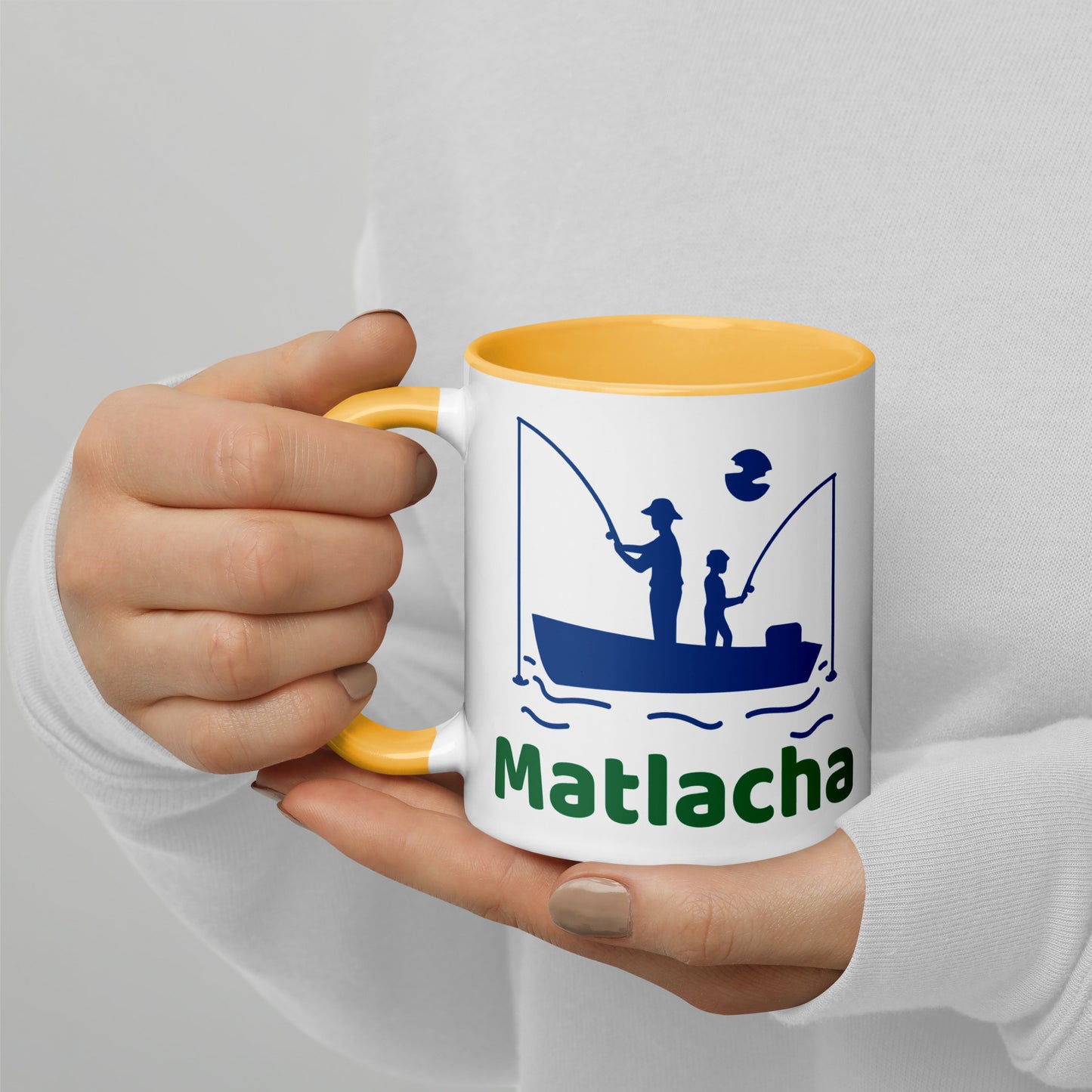 MATLACHA FLORIDA FISHERMAN Mug with Color Inside - Matlacha Florida FISHING Mugs