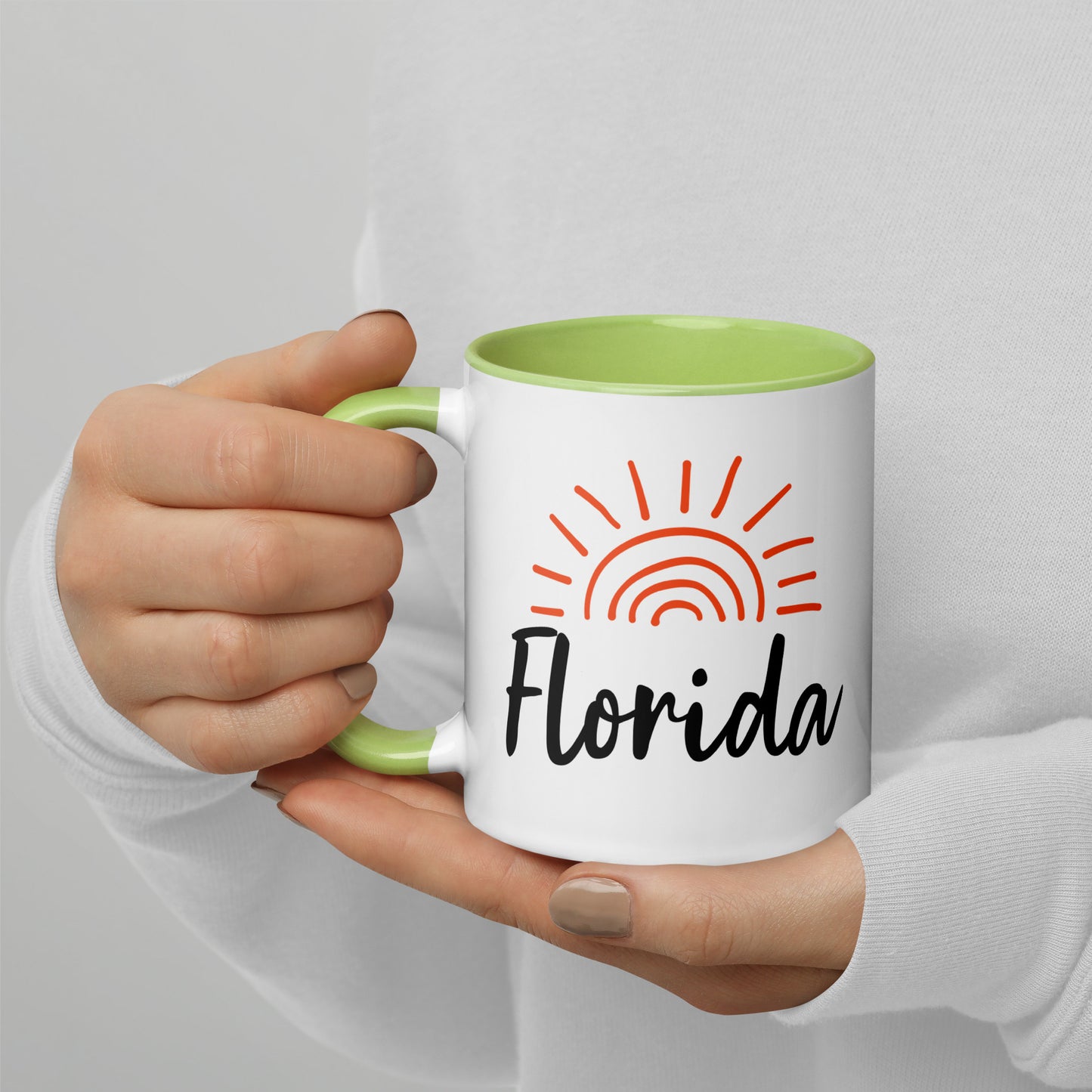 FLORIDA SUNSHINE Mug with Color Inside - Florida Sun Mugs