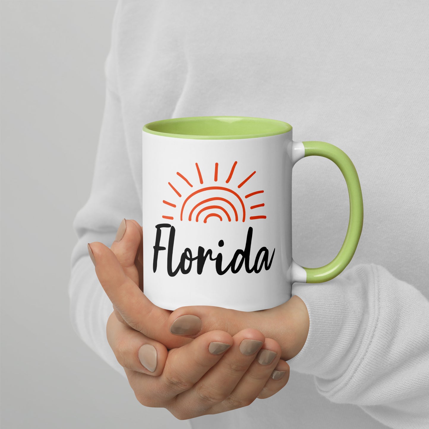 FLORIDA SUNSHINE Mug with Color Inside - Florida Sun Mugs
