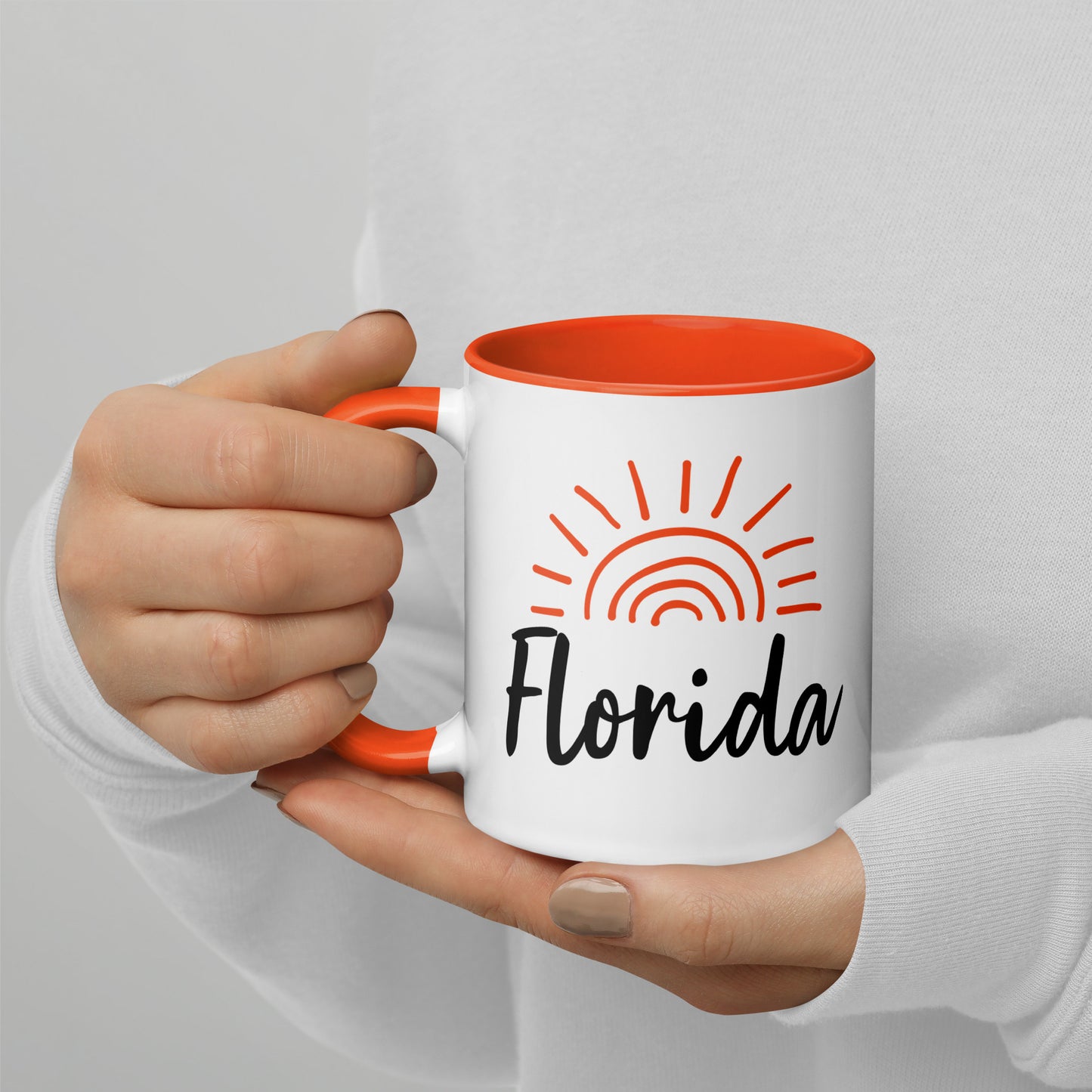 FLORIDA SUNSHINE Mug with Color Inside - Florida Sun Mugs
