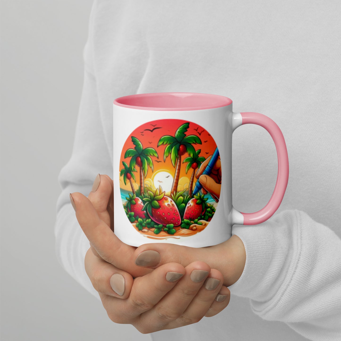 STRAWBERRY PALM TREES Florida Mug - Strawberry Mug Florida