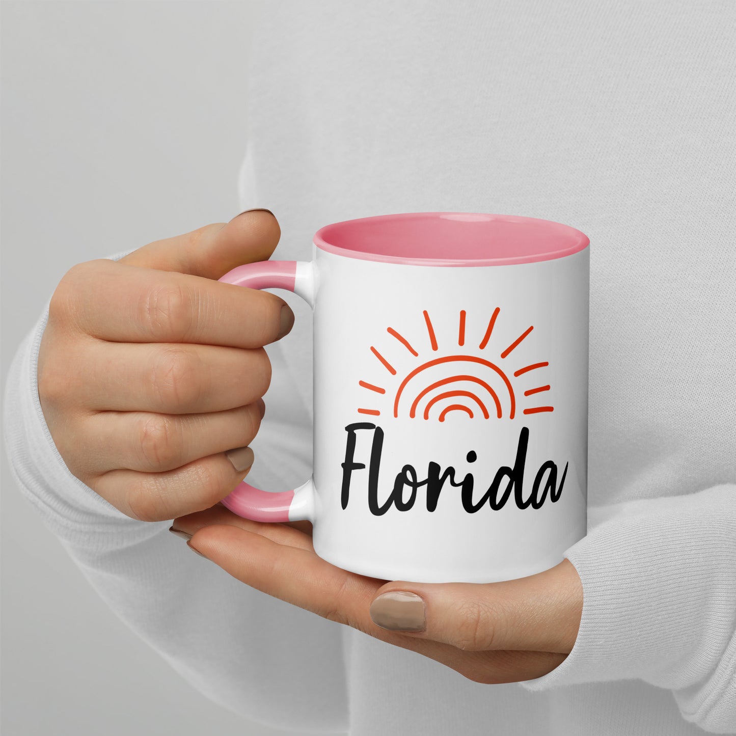 FLORIDA SUNSHINE Mug with Color Inside - Florida Sun Mugs