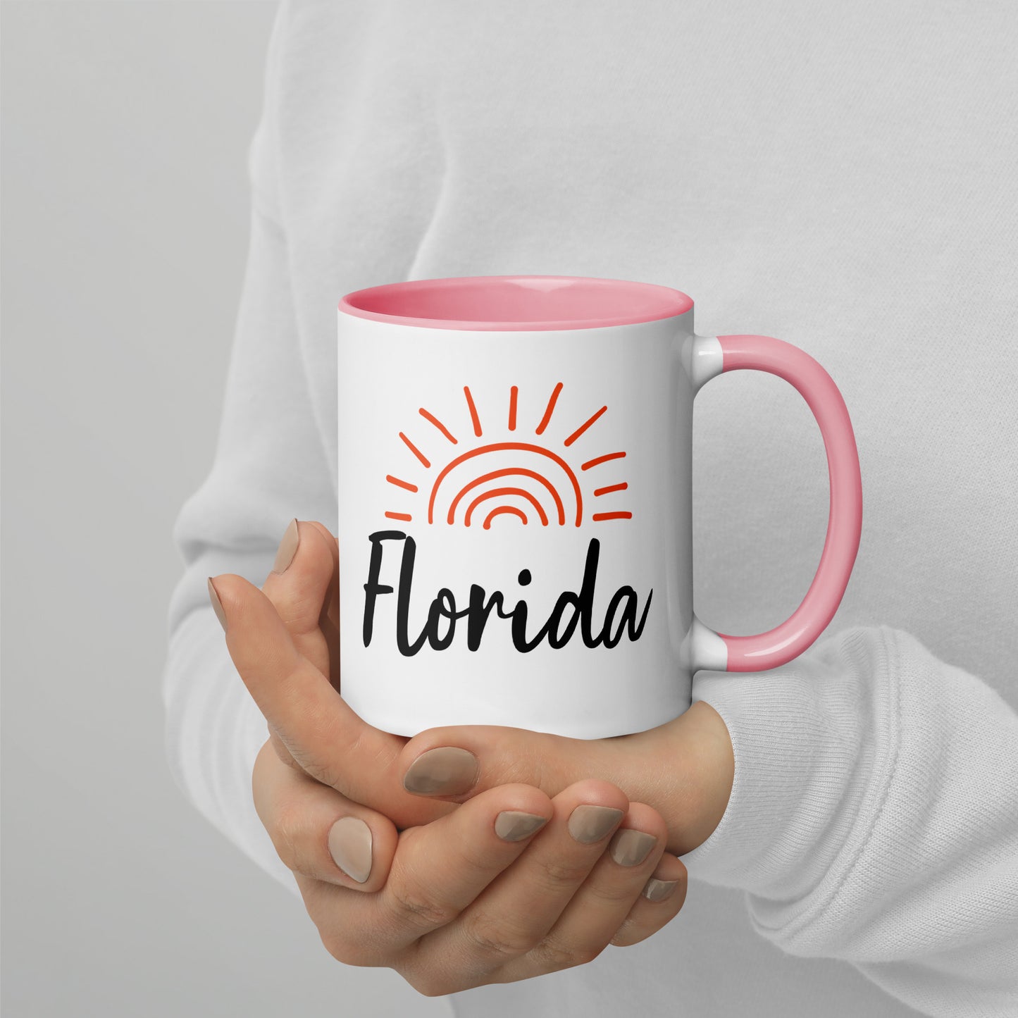 FLORIDA SUNSHINE Mug with Color Inside - Florida Sun Mugs