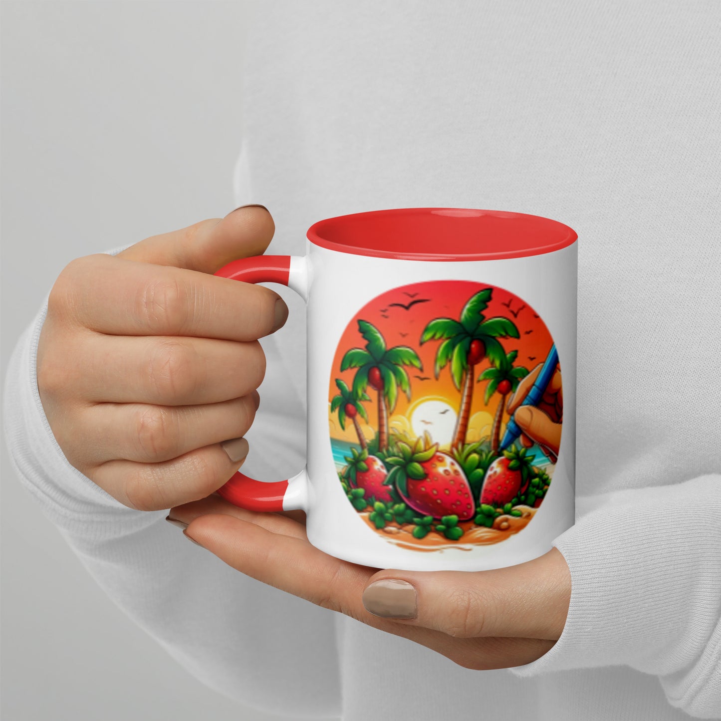 STRAWBERRY PALM TREES Florida Mug - Strawberry Mug Florida