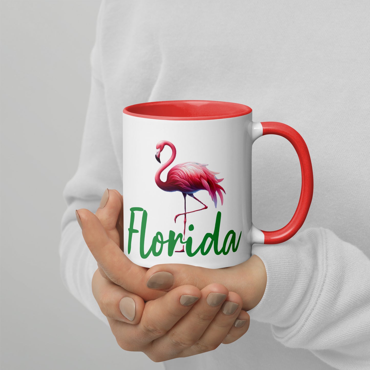 FLORIDA PINK FLAMINGO Mug - Florida Flamingo Mugs - FL Flamingo Coffee Cups