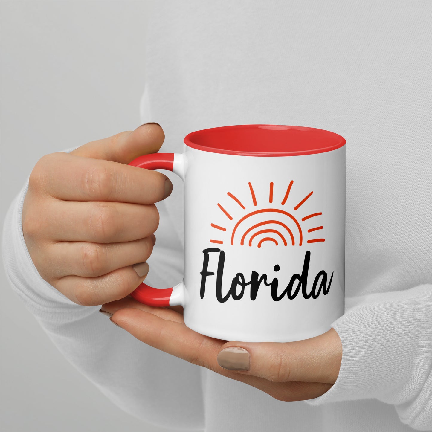 FLORIDA SUNSHINE Mug with Color Inside - Florida Sun Mugs