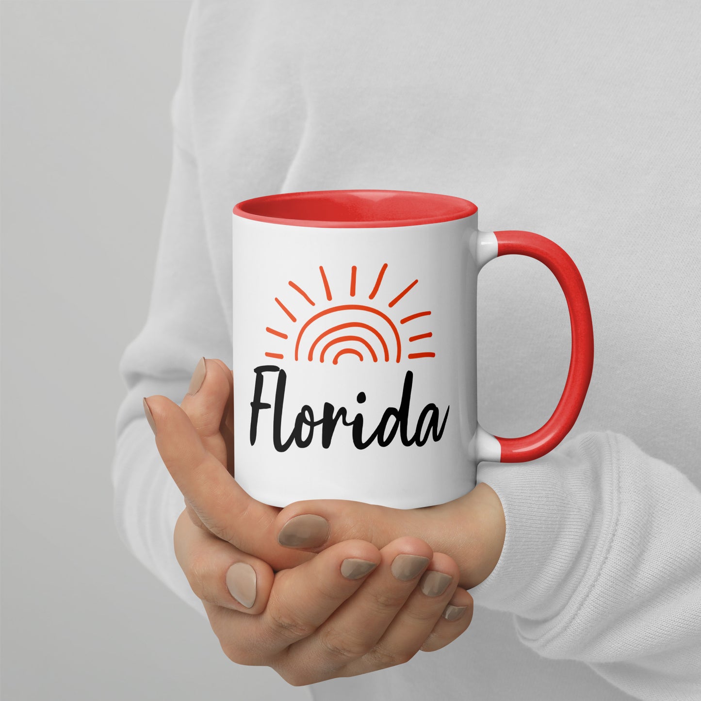 FLORIDA SUNSHINE Mug with Color Inside - Florida Sun Mugs