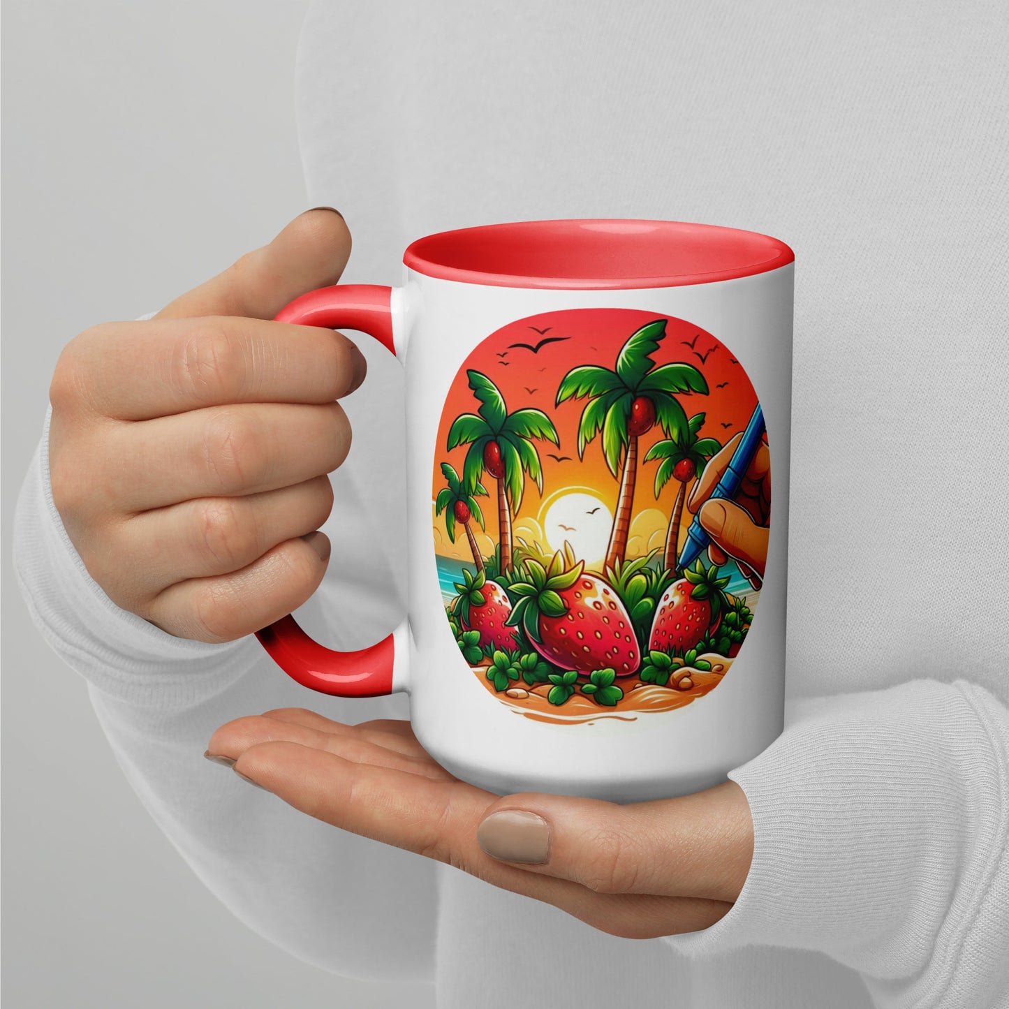 STRAWBERRY PALM TREES Florida Mug - Strawberry Mug Florida