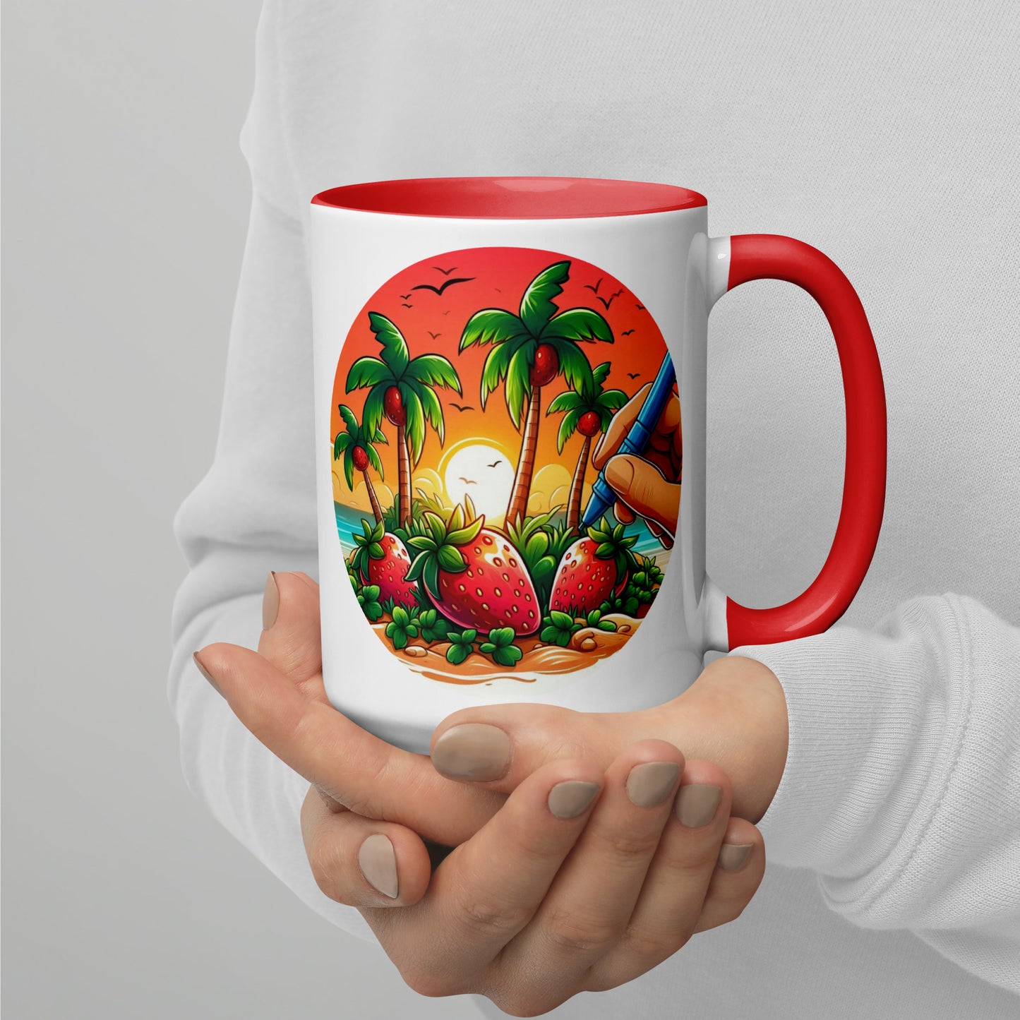 STRAWBERRY PALM TREES Florida Mug - Strawberry Mug Florida