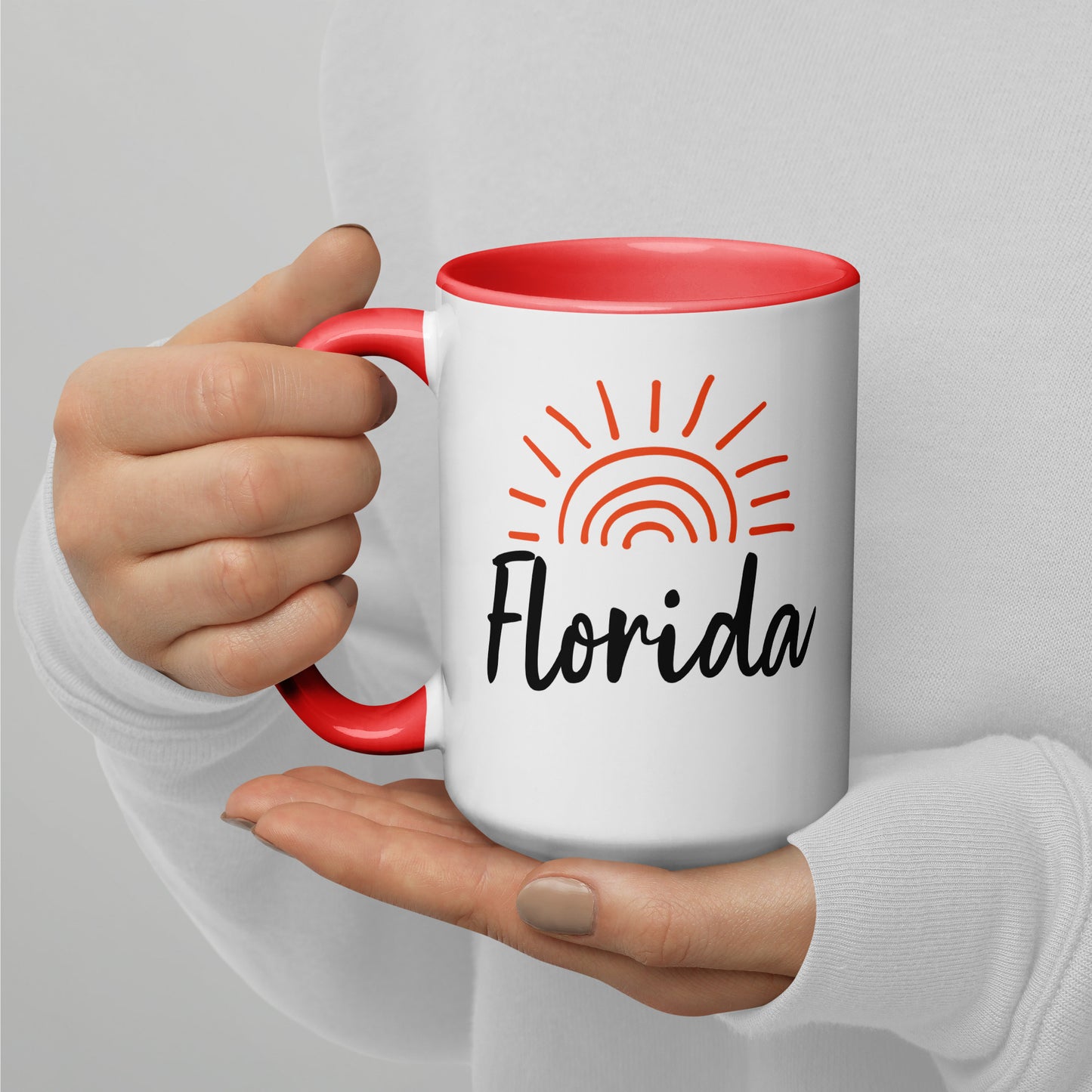 FLORIDA SUNSHINE Mug with Color Inside - Florida Sun Mugs