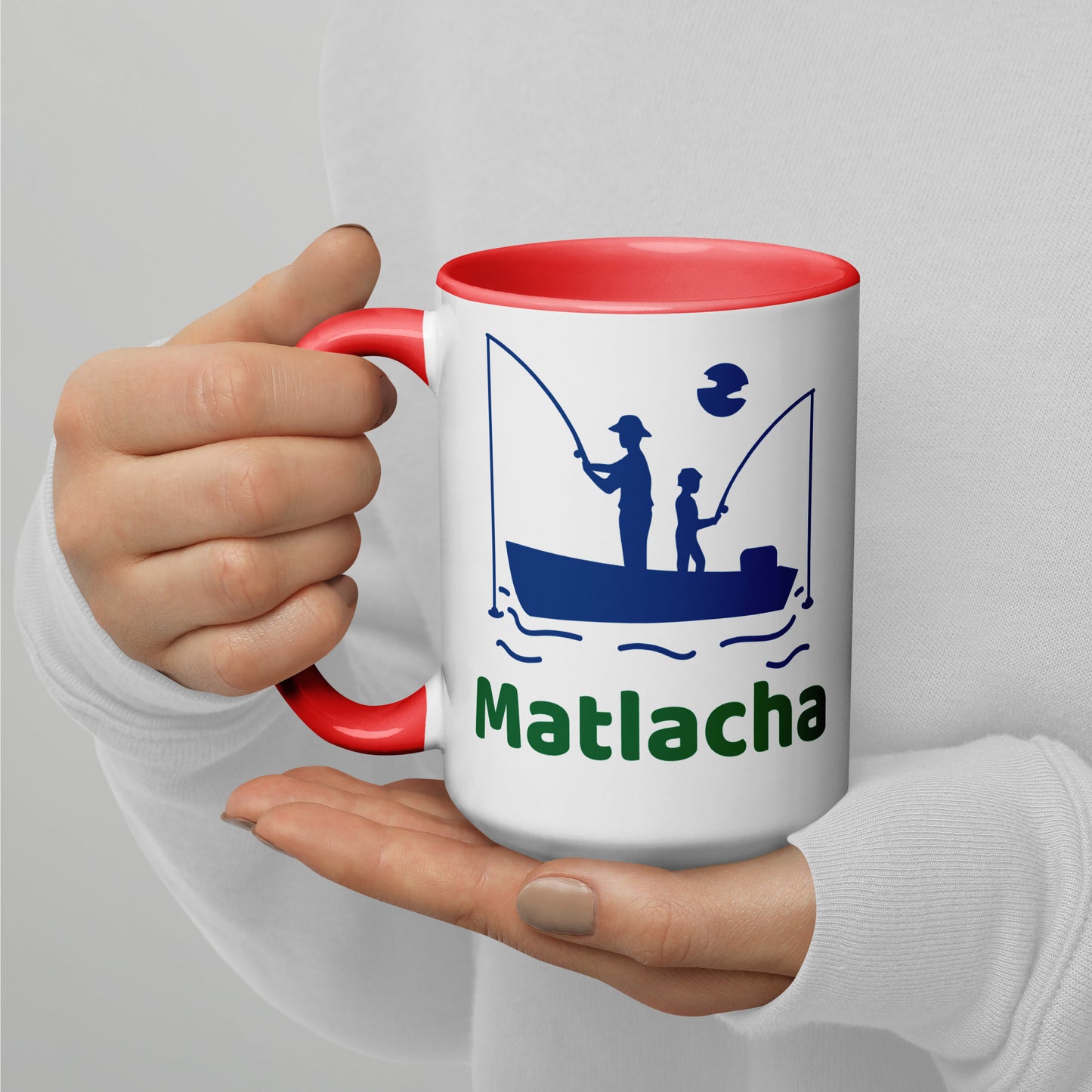 MATLACHA FLORIDA FISHERMAN Mug with Color Inside - Matlacha Florida FISHING Mugs