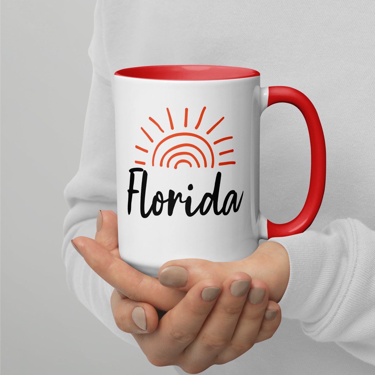 FLORIDA SUNSHINE Mug with Color Inside - Florida Sun Mugs