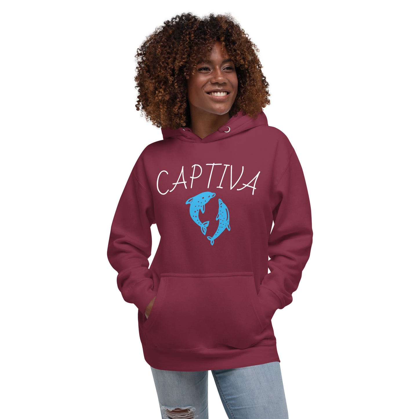 CAPTIVA ISLAND FLORIDA HOODIE W/ DOLPHINS - Unisex Premium Hoodie | Cotton Heritage M2580