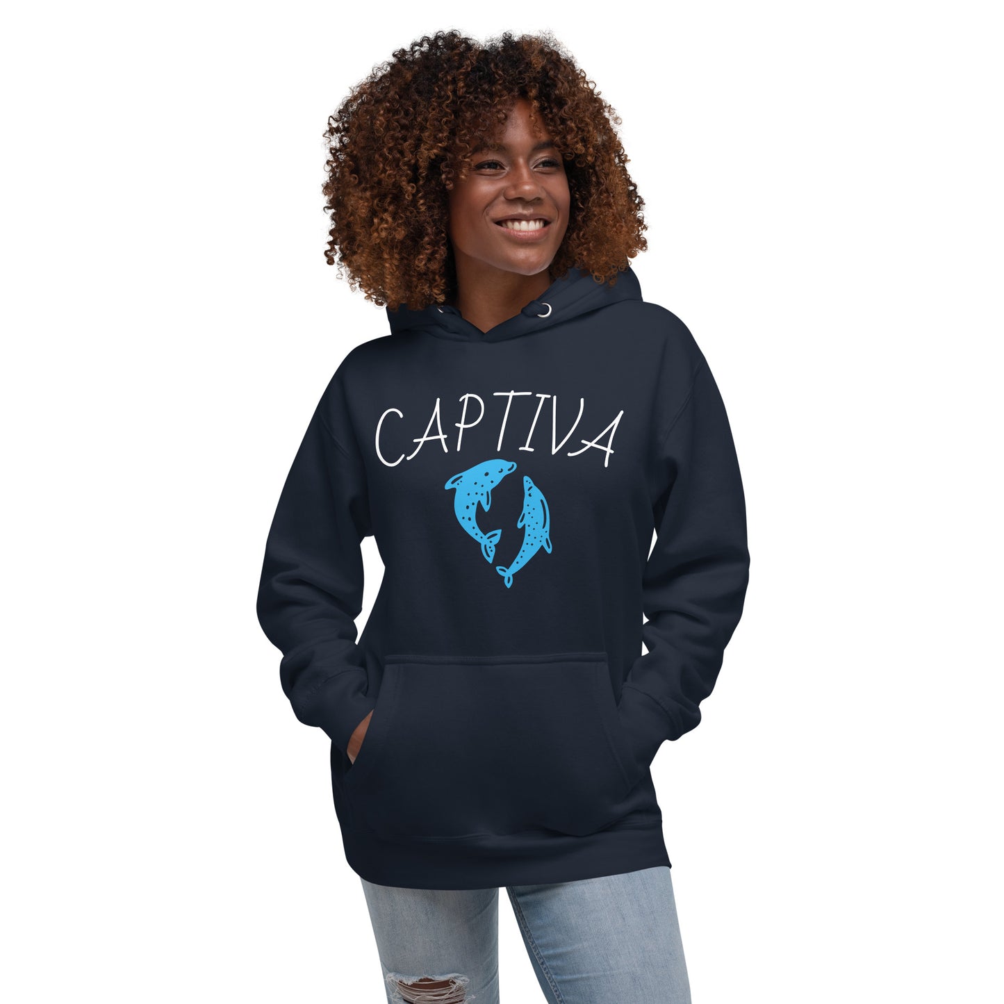 CAPTIVA ISLAND FLORIDA HOODIE W/ DOLPHINS - Unisex Premium Hoodie | Cotton Heritage M2580