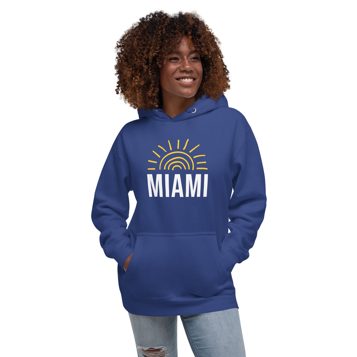 MIAMI FLORIDA HOODIE W/ SUN - Unisex Premium Hoodie - Cotton Heritage M2580