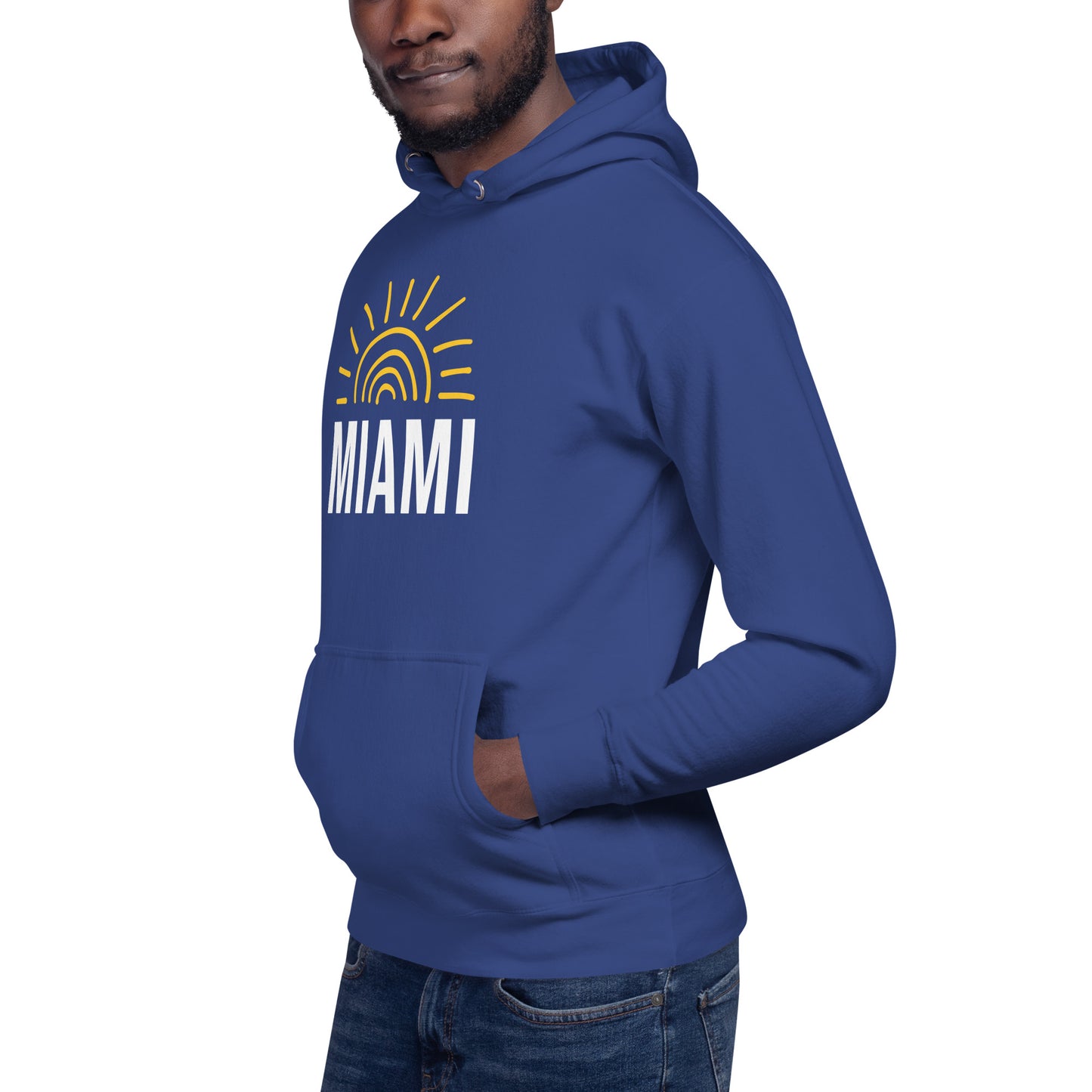 MIAMI FLORIDA HOODIE W/ SUN - Unisex Premium Hoodie - Cotton Heritage M2580