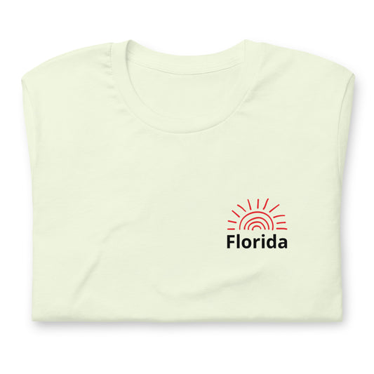 FLORIDA BEACH LIFE T-SHIRT WITH PALM TREE BACK - Unisex t-shirt