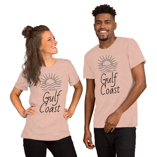 GULF COAST W/ SUN ON OCEAN - Unisex t-shirt