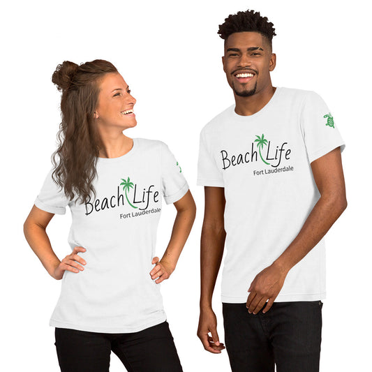 FORT LAUDERDALE FLORIDA W/ PALM TREE & SEA TURTLE - Unisex t-shirt