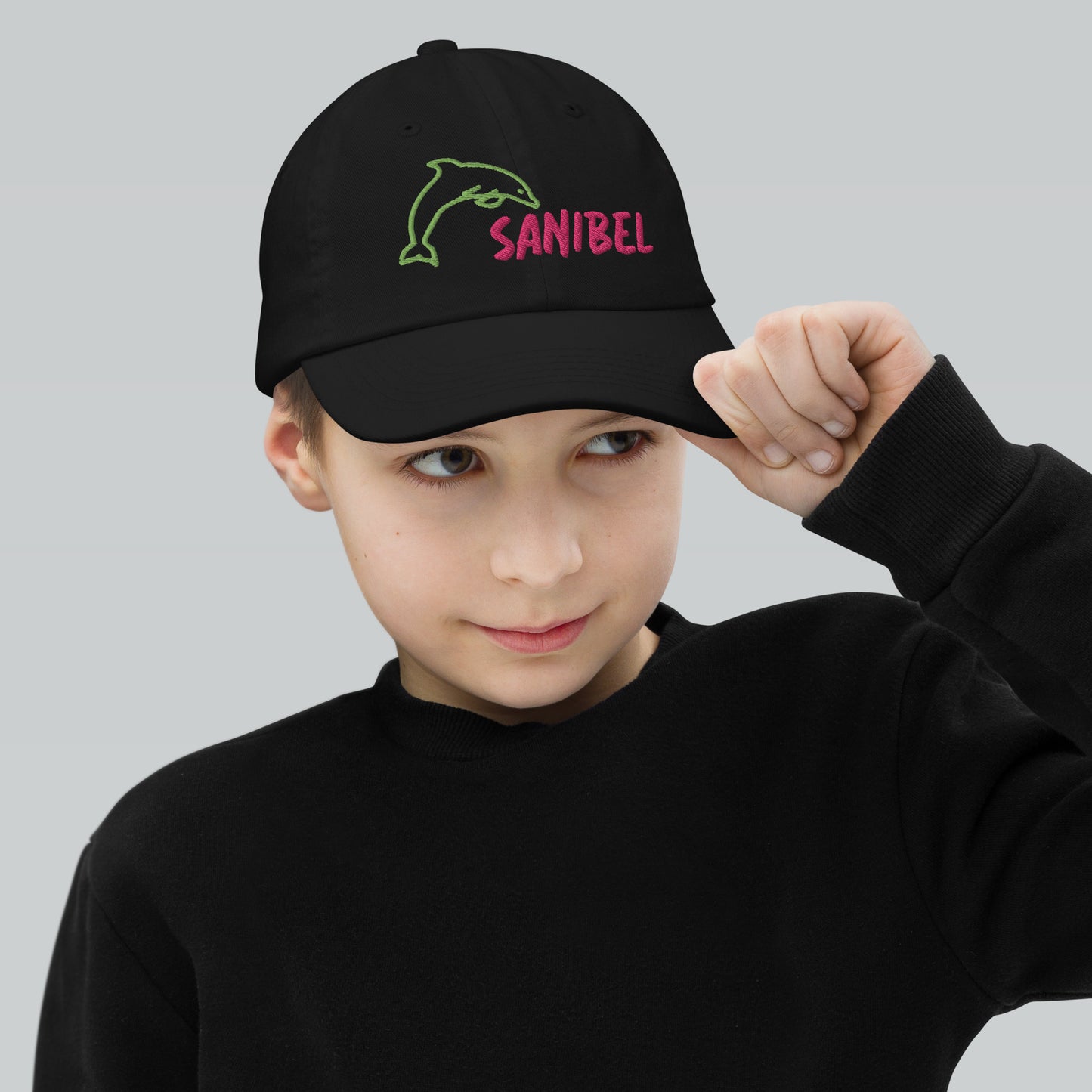 KIDS SANIBEL FLORIDA HAT W/ DOLPHIN - Youth / Child Baseball Cap